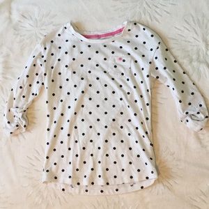 CHEROKEE Polka Dot 3/4 Sleeve Shirt